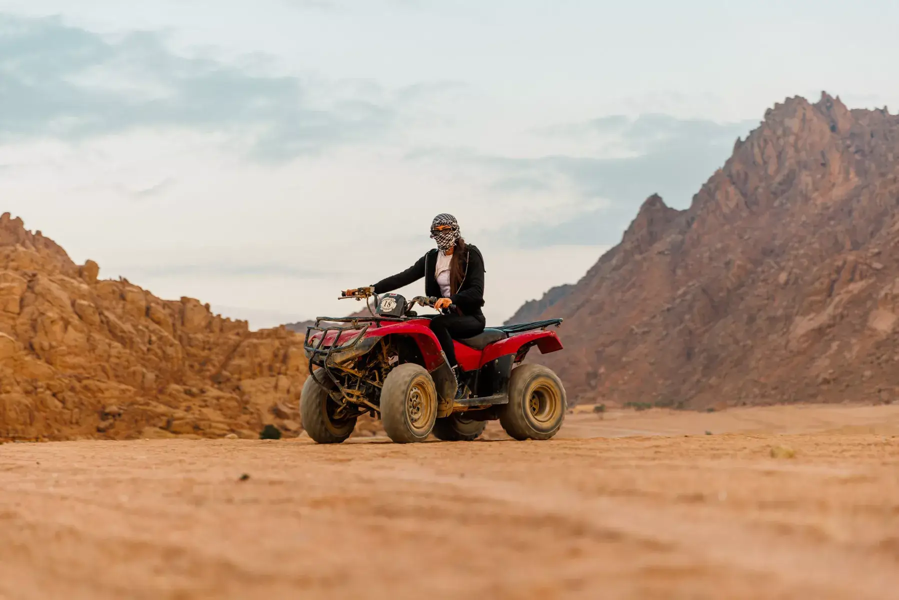 3 Hour Quad Safari Adventure in Hurghada Desert with ATV Riding, Mountain Views and Authentic Bedouin Experience